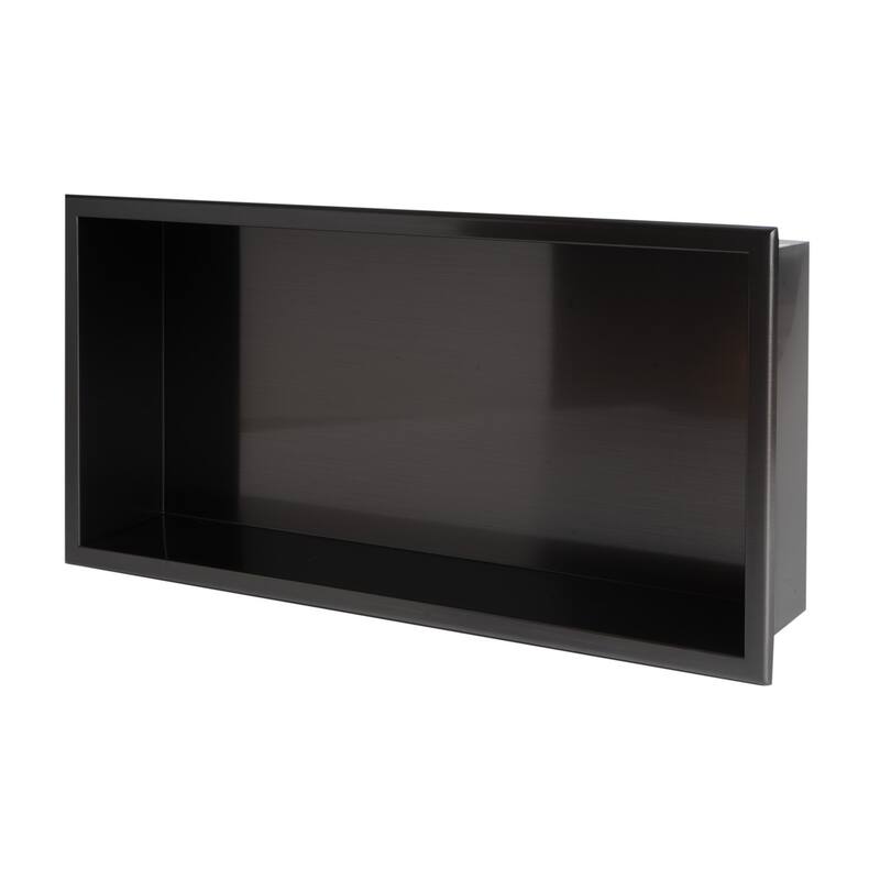 ALFI brand 24" x 12" Brushed Black PVD Stainless Steel Horizontal